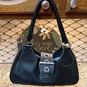 **BEAUTIFUL** - Prada Vintage Black Pebbled Leather Shoulder Bag